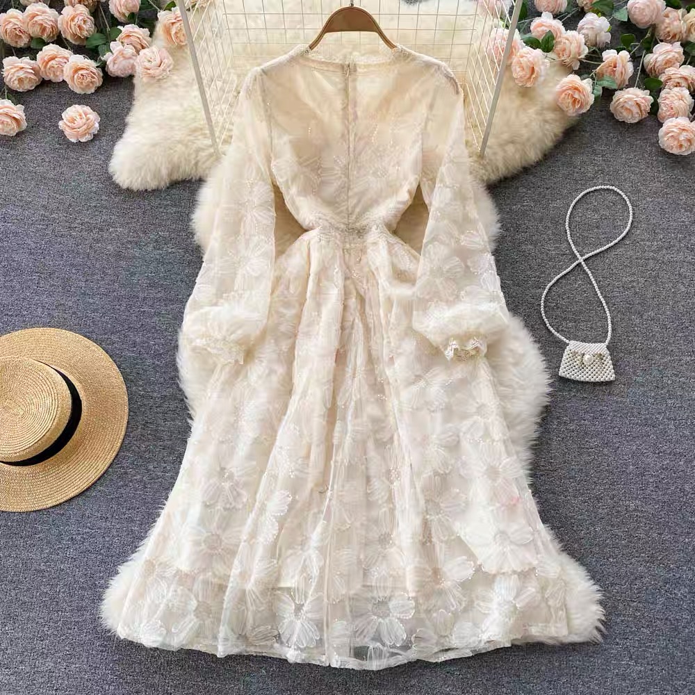 Royally tied beige dress FD62 images